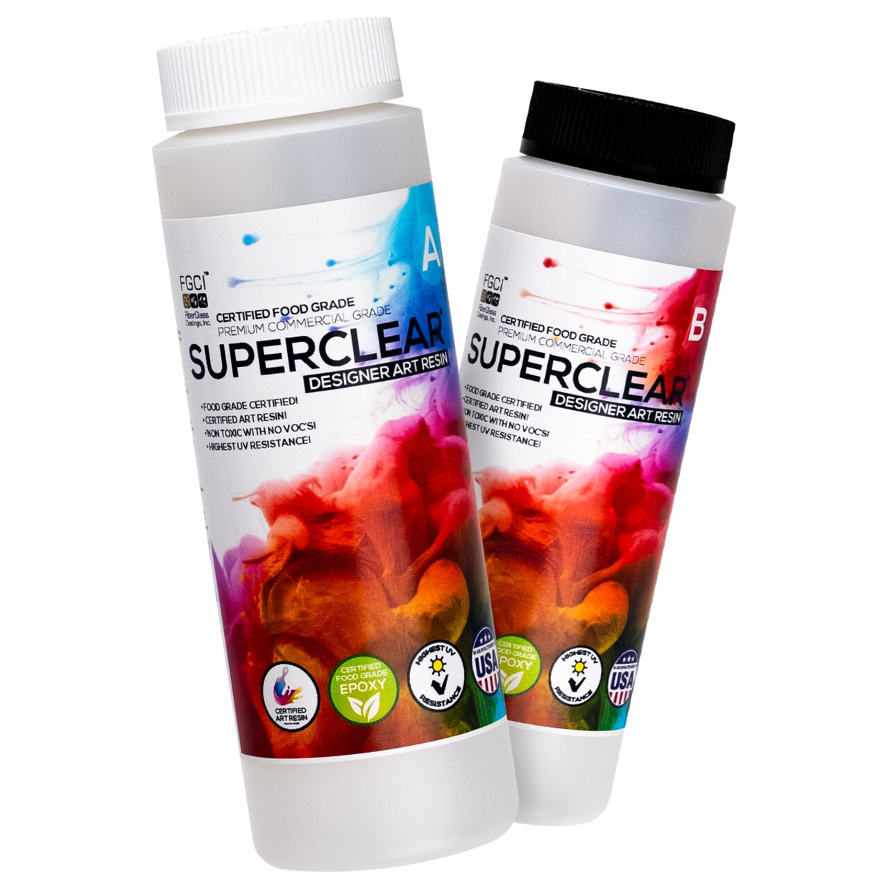 Superclear® Designer Art Resin - Clear 2-part Epoxy Resin and Hardener for Jewelry, Charcuterie Boards, Castings and more!